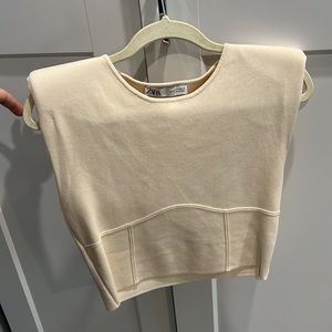 Zara Corset Shoulder Pad Top